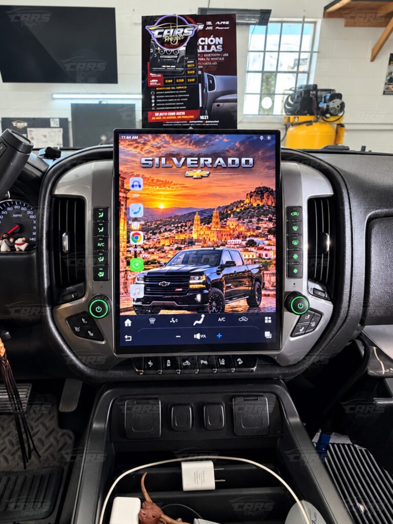 Pantalla Android de 15.6 pulgadas para Chevrolet Silverado y GMC Sierra 1500, año 2014-2018. Pantalla estéreo con CarPlay inalámbrico. — foto 4